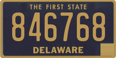 DE license plate 846768