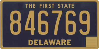 DE license plate 846769