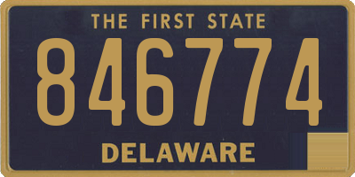 DE license plate 846774