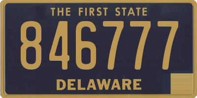 DE license plate 846777