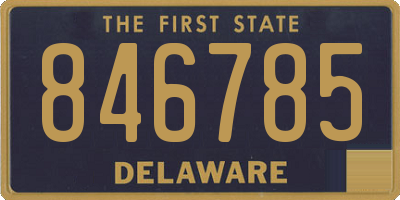 DE license plate 846785