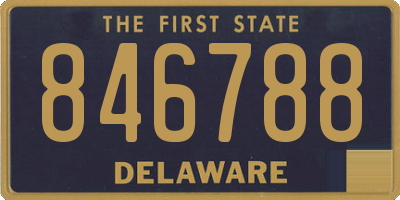 DE license plate 846788