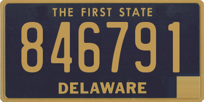 DE license plate 846791