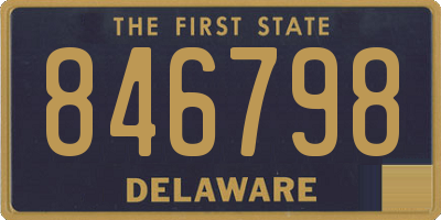 DE license plate 846798