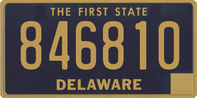 DE license plate 846810