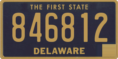 DE license plate 846812
