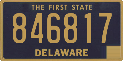 DE license plate 846817