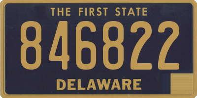 DE license plate 846822