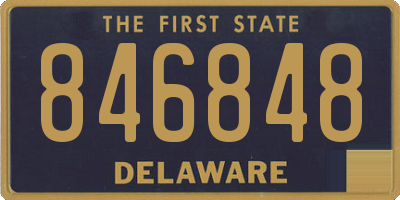 DE license plate 846848