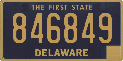 DE license plate 846849