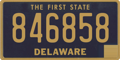 DE license plate 846858