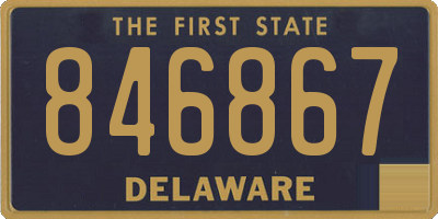DE license plate 846867