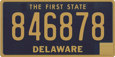 DE license plate 846878