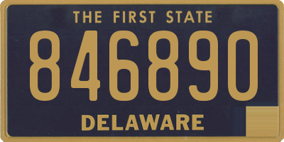 DE license plate 846890