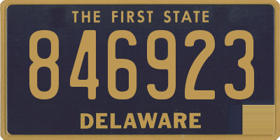 DE license plate 846923