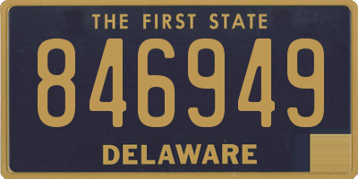 DE license plate 846949