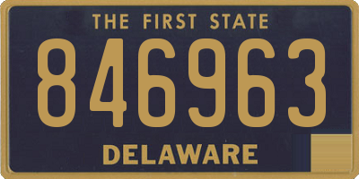 DE license plate 846963