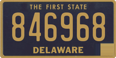 DE license plate 846968