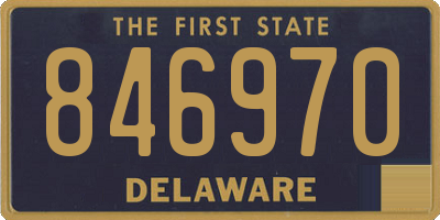 DE license plate 846970