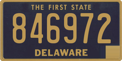 DE license plate 846972