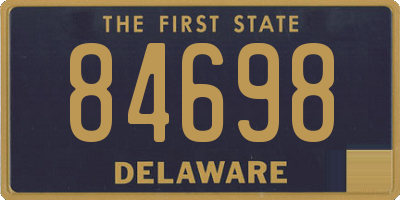 DE license plate 84698