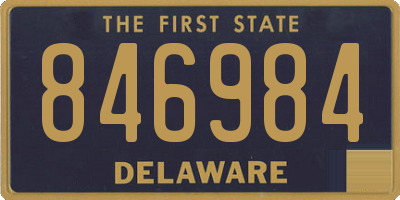 DE license plate 846984