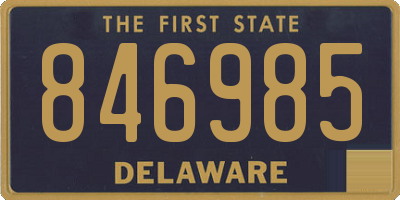 DE license plate 846985