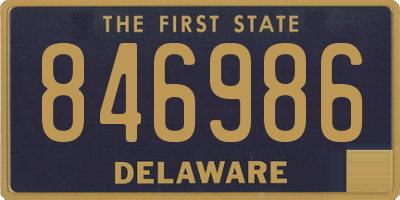 DE license plate 846986