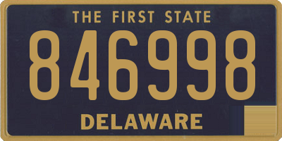 DE license plate 846998