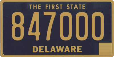 DE license plate 847000