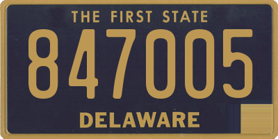 DE license plate 847005