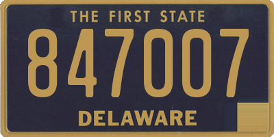 DE license plate 847007