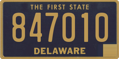 DE license plate 847010