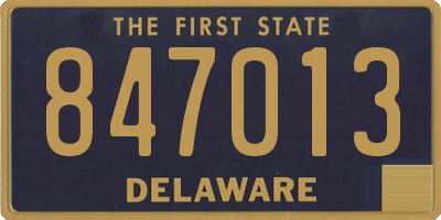DE license plate 847013