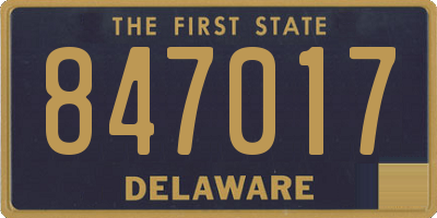 DE license plate 847017