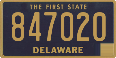 DE license plate 847020