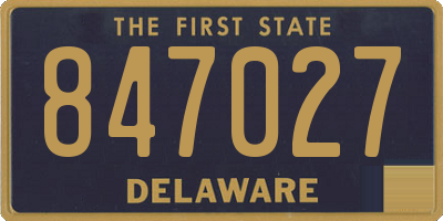 DE license plate 847027