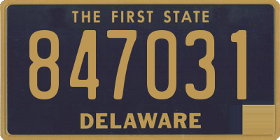 DE license plate 847031
