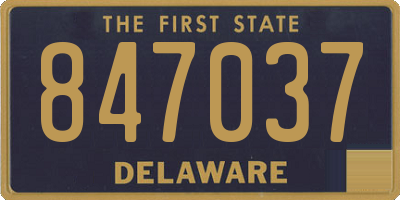 DE license plate 847037