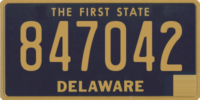 DE license plate 847042