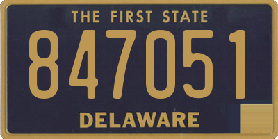 DE license plate 847051