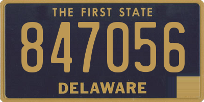 DE license plate 847056