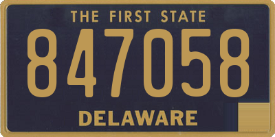 DE license plate 847058