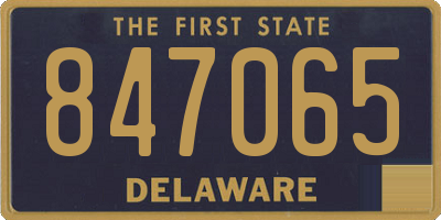 DE license plate 847065