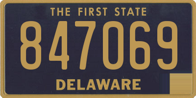 DE license plate 847069