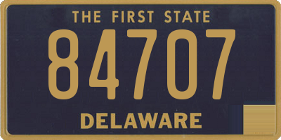 DE license plate 84707