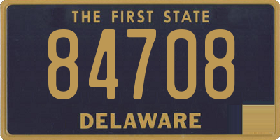 DE license plate 84708