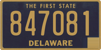DE license plate 847081