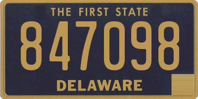 DE license plate 847098