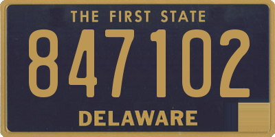 DE license plate 847102